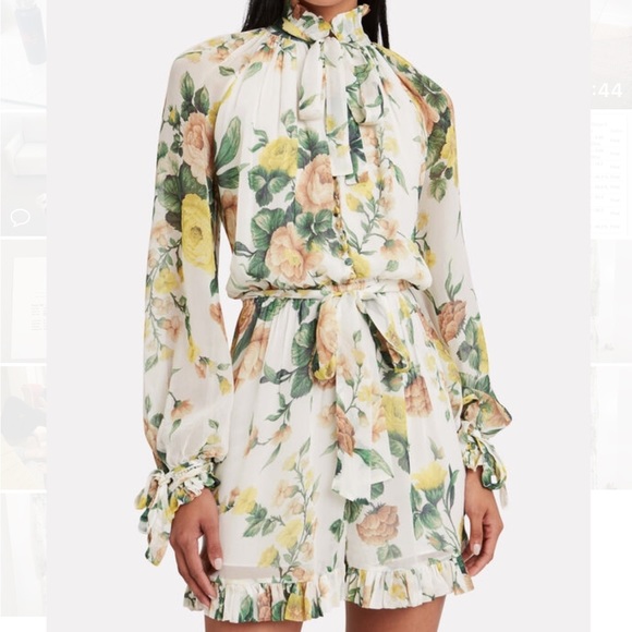 Zimmermann Zippy Floral Romper Playsuit Jumpsuit Size 1 - Picture 2 of 7